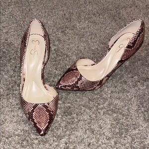 Jessica Simpson Snakeskin Patterned Heels